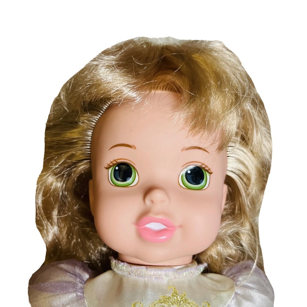 Disney Tollytots Baby Rapunzel Doll Plastic Limbs 13" Custom Hair Style OOAK
